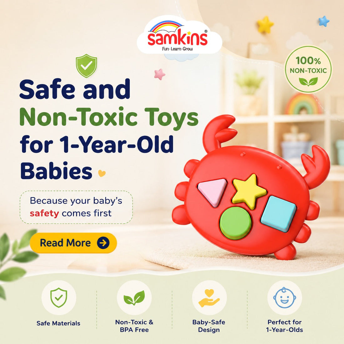 Safe and Non-Toxic Toys for 1-Year-Old Babies